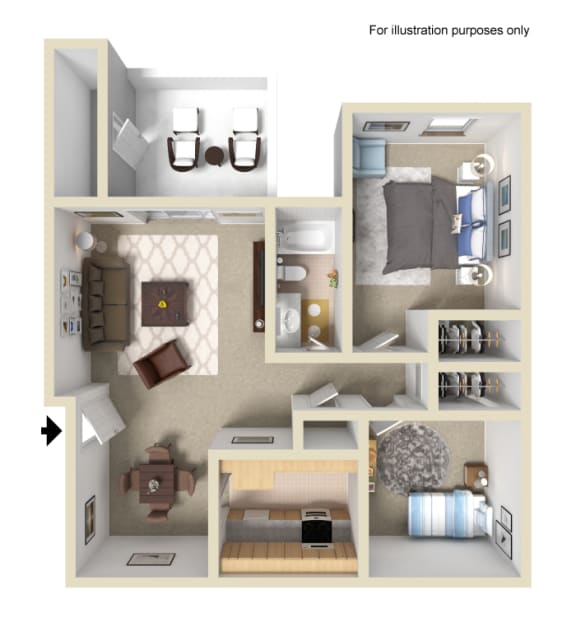 1 & 2 Bedroom Apartments in Escondido Hadley Senior Apartments